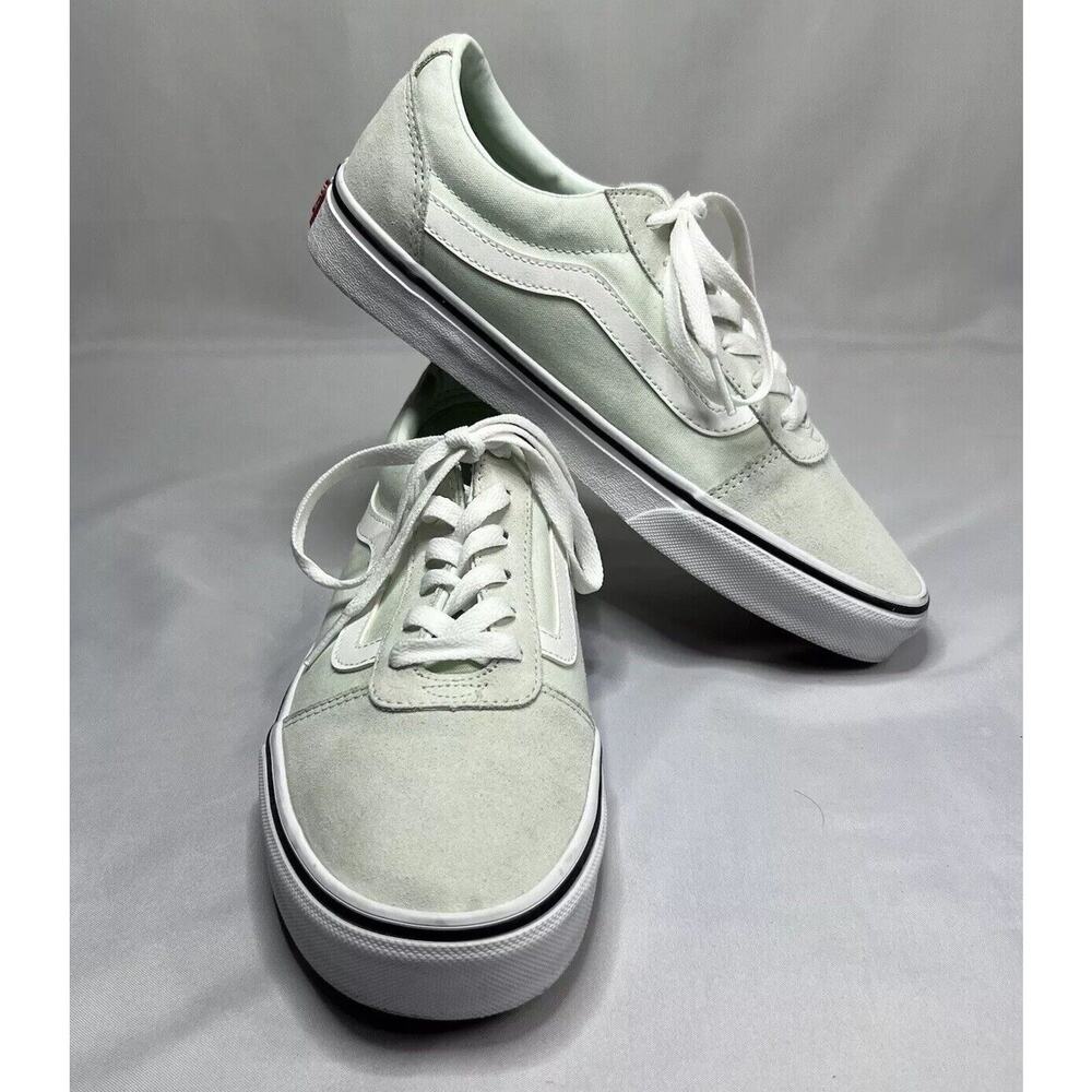Vans Ward Suede Canvas Billowing Sail Green Sneakers Shoes Women's Size 9.5
